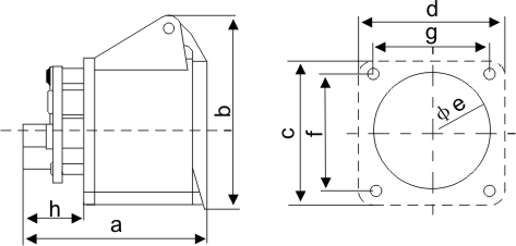 工業暗裝插座-313和323的尺寸展示 工業暗裝插座-313和323的尺寸展示