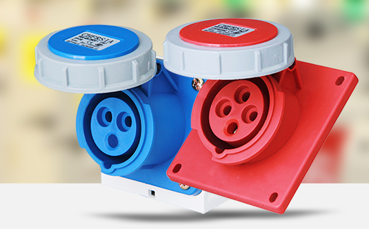 遠亞紅色和藍色防水插座圖片 遠亞紅色和藍色防水插座圖片